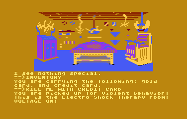 Asylum II (Atari 8-bit) screenshot: What-- wait.. AAAAAGHHH!