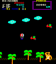 Fantasy (Arcade) screenshot: Birds and monkey