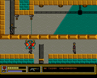 The Last Soldier (Amiga) screenshot: Waiting for a good moment
