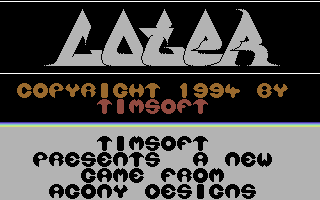 Later (Commodore 64) screenshot: Title screen