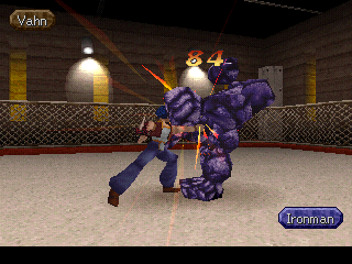 Legend of Legaia (PlayStation) screenshot: Like in many other RPGs, there is a battle tournament in this game