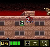 Metal Slug 2nd Mission (Neo Geo Pocket Color) screenshot: Enemy in window