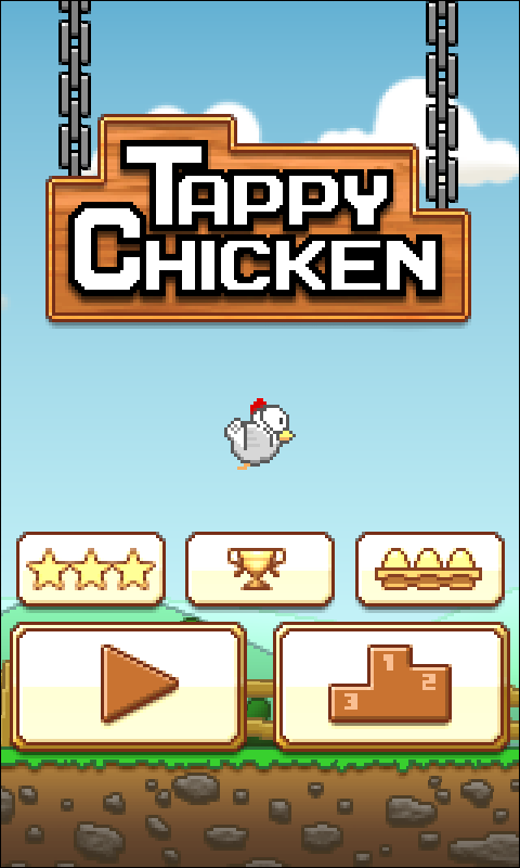 Tappy Chicken (Android) screenshot: Main menu