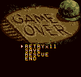 Metal Slug 2nd Mission (Neo Geo Pocket Color) screenshot: Game Over