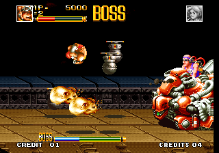 Top Hunter: Roddy & Cathy (Neo Geo) screenshot: And Burn from Fire planet