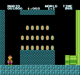 VS. Super Mario Bros. (Arcade) screenshot: Underground bonus.