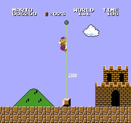 VS. Super Mario Bros. (Arcade) screenshot: Made it.