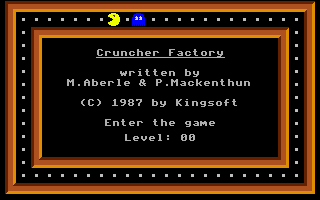 Cruncher Factory (Amiga) screenshot: Title screen