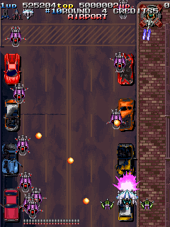 Screenshot Of Armed Police Batrider Arcade 1998 MobyGames   16452301 Armed Police Batrider Arcade More Cars To Destroy 