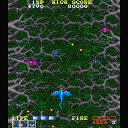 Dragon Spirit (Sharp X68000) screenshot: Area 3