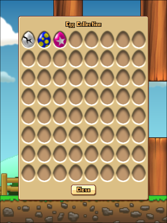 Tappy Chicken (Browser) screenshot: My egg collection so far