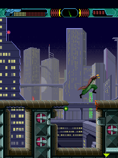 Cyberpunk: The Arasaka's Plot (J2ME) screenshot: Taking a leap