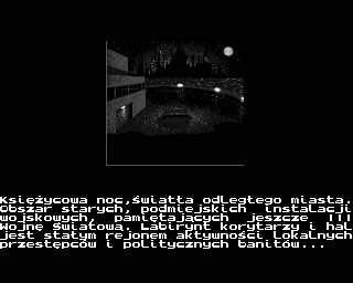 Cyber Force: Zniewolony Umysł (Amiga) screenshot: Level 1 introduction screen