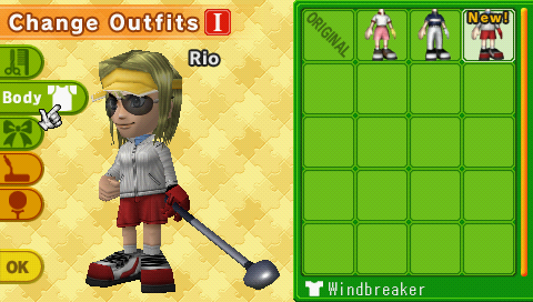Hot Shots Golf: Open Tee (PSP) screenshot: Character customization
