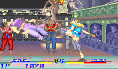 Martial Champion (Arcade) screenshot: High kick.