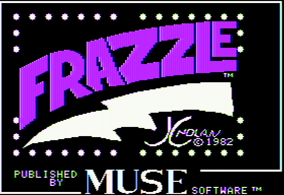Frazzle (Apple II) screenshot: Title screen