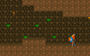 Peach the Lobster (DOS) screenshot: Round 3-2: Caverns
