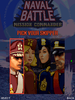 Naval Battle: Mission Commander (J2ME) screenshot: Skipper selection