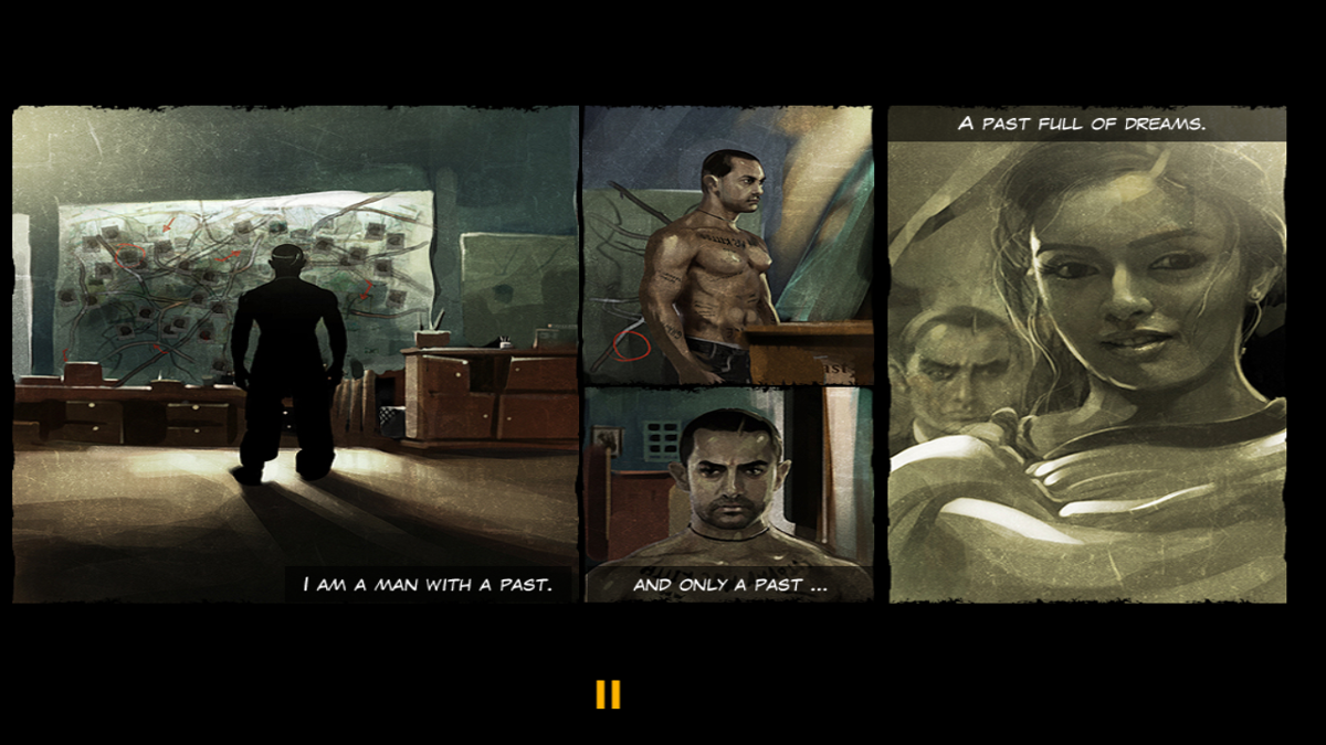 Ghajini: The Game (Windows) screenshot: The story is told through such kinds of cutscenes.