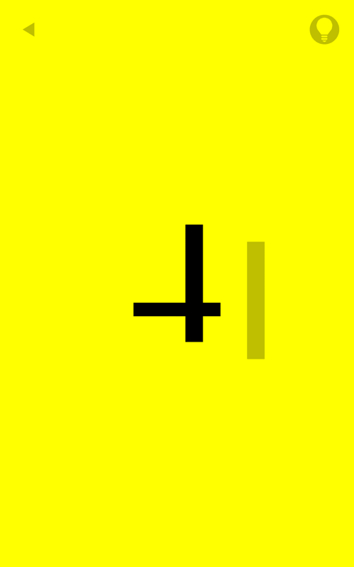 Yellow (Android) screenshot: Level 4, deconstructing the number.