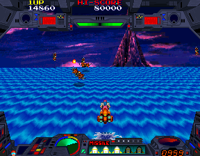 Burning Force (Arcade) screenshot: Next area.