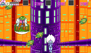 Bucky O'Hare (Arcade) screenshot: Yet another shoot'em up level