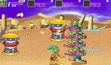 Bucky O'Hare (Arcade) screenshot: On desert