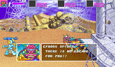 Bucky O'Hare (Arcade) screenshot: Cyborg spider