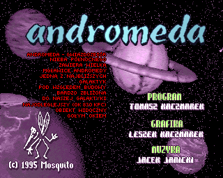 Andromeda (Amiga) screenshot: Title screen