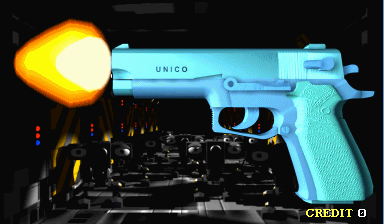 Zero Point (Arcade) screenshot: Unico gun