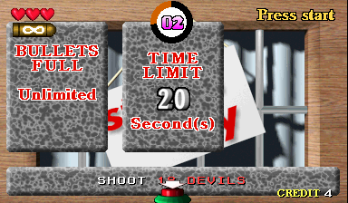 Zero Point (Arcade) screenshot: Instructions: angels and demons