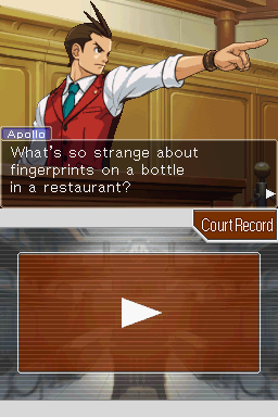 Apollo Justice: Ace Attorney (Nintendo DS) screenshot: Arguing your case.