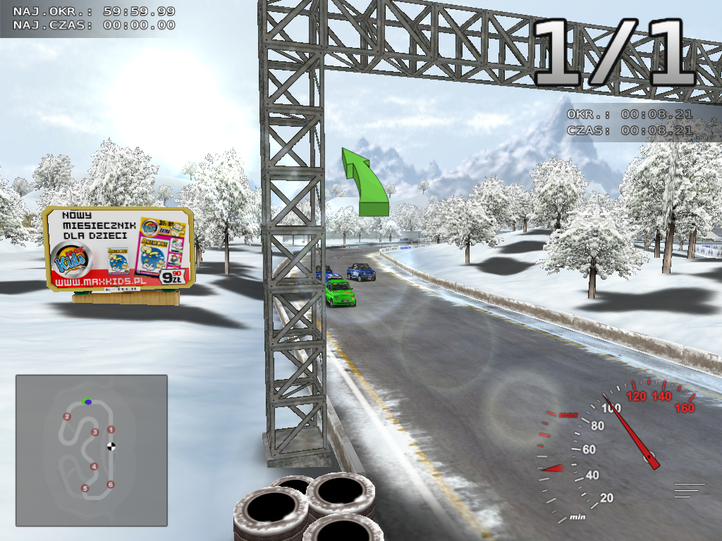 Maluch Racer 2 (Windows) screenshot: Winter landscape
