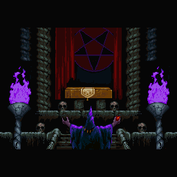 Castlevania Chronicles (Sharp X68000) screenshot: Evil cult