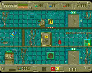 Andromeda (Amiga) screenshot: Force field ahead