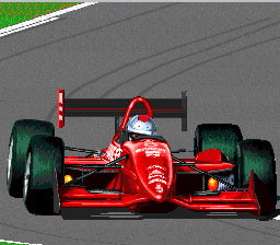 Michael Andretti's Indy Car Challenge (SNES) screenshot: This is not a Ferrari, duh.