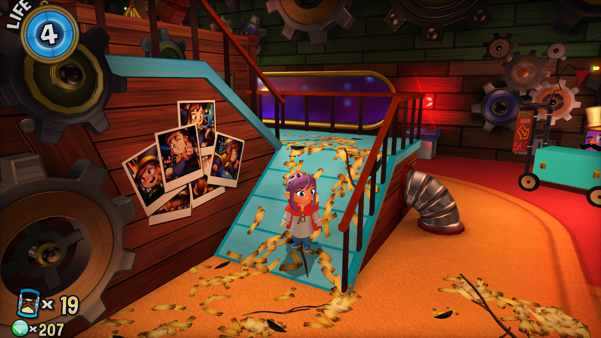 A Hat in Time (Windows) screenshot: You unlock new areas in your spaceship as the game progresses