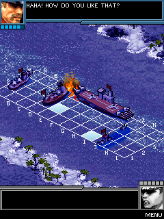Naval Battle: Mission Commander (J2ME) screenshot: A wintry setting