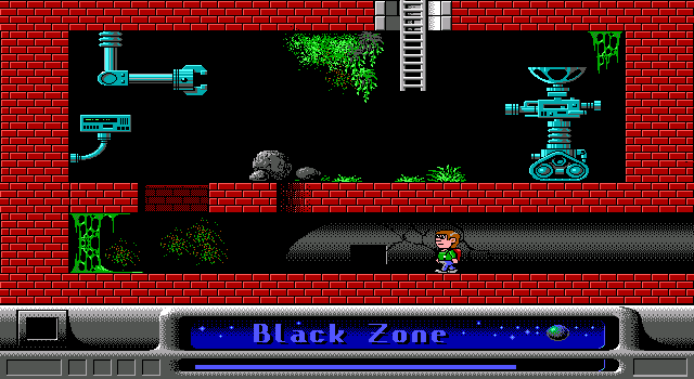 Black Zone (DOS) screenshot: Moonwalking in the tunnel