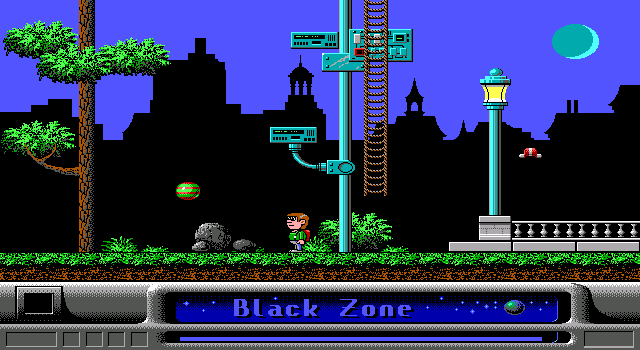 Black Zone (DOS) screenshot: Power-up or power-down?