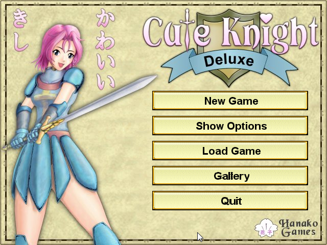 Cute Knight Deluxe (Windows) screenshot: Main menu