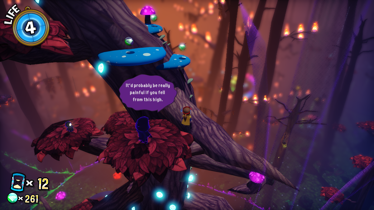 A Hat in Time (Windows) screenshot: Climbing on top of a tree