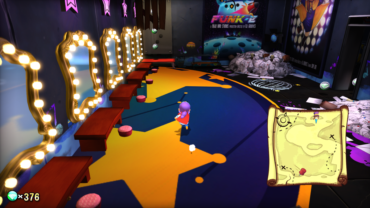 A Hat in Time (Windows) screenshot: In a dressing room at the film studio