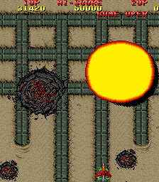 Raiden (Arcade) screenshot: Both destroyed now.