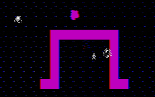 Parsec Man 3D (DOS) screenshot: Xon-1 (the beginning)