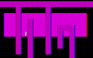 Parsec Man 3D (DOS) screenshot: Xon-1 (a simple 3D maze)