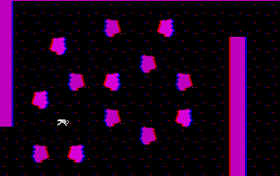 Parsec Man 3D (DOS) screenshot: Xon-1 (3D asteroids)