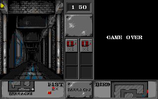 Alcatraz (Amiga) screenshot: Inside building looking for the documents.