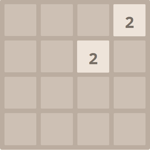 2048 (Browser) screenshot: Starting the game