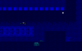 Barracuda: Secret Mission 1 (DOS) screenshot: Whoops. nothing down this way but a vault of death. Moving on...